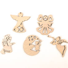 Patrón de Ángel de madera para decoración del hogar, accesorios de artesanía de colección, DIY, 44-48mm, 10 Uds. 2024 - compra barato