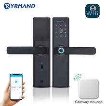 WIFI App Electronic Door Lock, Intelligent Biometric Door Locks Fingerprint, smart wifi Digital Keyless door lock with Gateway 2024 - buy cheap