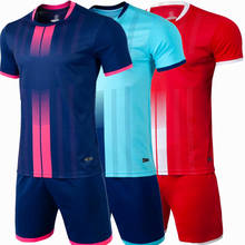 Adult Kids Football Jerseys Boys girls Soccer Clothes Sets Short Sleeve Football Uniforms Soccer Tracksuit Jersey Free Number 2024 - buy cheap
