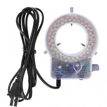 Enchufe de EE. UU. 110 ~ 240V 60LED brillo ajustable microscopio anillo de luz para microscopio ESTÉREO 2024 - compra barato