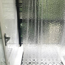 Kakuri 3d cortinas de chuveiro do banheiro à prova dwaterproof água com ganchos transparente branco claro cortina banho luxo 2024 - compre barato