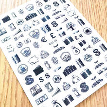 Newest US Dollar Design Self Adhesive Decal Stamping DIY Decoration Tips Nail Art Stickers  WG 549 2024 - buy cheap