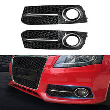 Grade para faróis dianteiros automotivos, 1 conjunto, grelha para para-choque dianteiro, decoração diy, audi a4l, b8, rs4, s4 2024 - compre barato