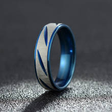 Logotipo personalizado do esporte do nome do transporte da gota 8mm preto/prata/ouro azul anéis de aço inoxidável personalizar anel para homem 2024 - compre barato