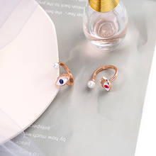 Anéis de acrílico olho do diabo balansino esmaltados para mulheres presentes em ouro rosado anel de mascote abertos acessórios de joias de moda 2024 - compre barato