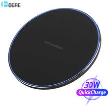 30W Quick Qi Wireless Charging Pad for Samsung S20 S10 Note 20 10 9 Type C Induction Fast Charger For iPhone 12 Pro 11 XS XR X 8 2024 - buy cheap