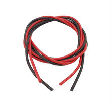 2 шт./лот 16 AWG силиконовый кабель 1 м черный + 1 м красный 16 Калибр мягкий силиконовый провод термостойкость гибкий медный кабель для RC 2024 - купить недорого