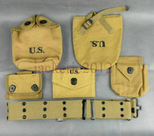 WW2 US Army Field Gear Belt Shovel Canteen Compass Case Cover Pouch Reenactments SOLDIER COLLECTION MILITARY WAR REENACTMENTS 2024 - buy cheap