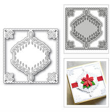 Novas folhas ornamento quadrado quadro 2020 corte de metal dados para diy scrapbooking e cartão que faz a decoração de gravação artesanato sem selos 2024 - compre barato