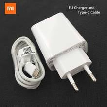 Xiaomi-carregador turbo, adaptador para tomada, 27w, usb, carga rápida, 100cm, cabo tipo c, para mi 10, 10t pro, note 10 lite, redmi 10x, k30, k30s 2024 - compre barato