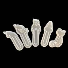 Marcapáginas con forma de gato, moldes de silicona de fundición de resina epoxi, herramientas para manualidades de arte, DIY 2024 - compra barato
