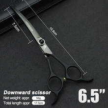 6.5" Pet Dogs Gromming Scissors Down Curved Shears Sharp Edge Animals Cat Hair Cutting Stainless Steel Barber Cutting Tools 2024 - buy cheap