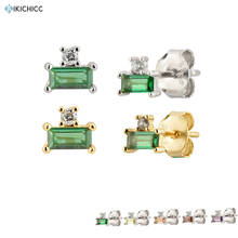 Kikichicc 925 Sterling Silver 10 Color Green Stud Earring Mini Women Luxury CZ Zircon Fashion Women Jewelry For 2020 Party 2024 - buy cheap