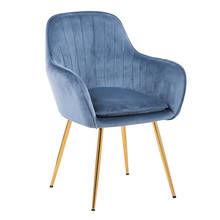 Estilo nórdico, cadeira de jantar com encosto simples, de ferro forjado, decoração de luxo 2024 - compre barato