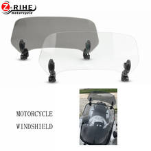 Motorcycle Accessories Rising Adjustable Windscreen Windshield Extend Air Deflector For Honda Yamaha XJR 1300 Suzuki GSX 1400 2024 - buy cheap