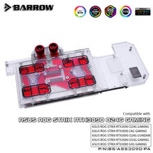 BARROW Full coverage Water Block use for ASUS ROG STRIX RTX 3090/3080 GAMING GPU Card Support Original Backplate 5V Header A-RGB 2024 - buy cheap