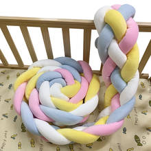 3 Meters 4 Strands Baby Crib Bumper Knotted Braided Bumper Soft Knot Pillow Pad Nursery Cradle Decor Newborn Crib Protector 2024 - buy cheap