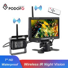 Podofo Built-in Wireless IR Night Vision Waterproof Rear View Back up Camera System + 7" HD Monitor for RV Truck Trailer Bus 2024 - buy cheap