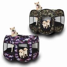S/L Size Camouflage Octagonal Folding Pet Carrier Tent Dog House Dog Cat Cage 40cm/90cm Pet Dog Kennels Dog Cat Fence Cage 2024 - buy cheap