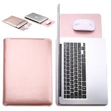 PU Leather Bag Mouse Pad Pouch Notebook Case For Xiaomi Macbook Air 12 13 Cover Retina Pro 13.3 15 15.6 Fashion Laptop Sleeve 2024 - buy cheap