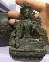 5" Tibetan Buddhism Bronze Copper 7 Eyes White Tara GuanYin Bodhisattva Statue 2024 - buy cheap