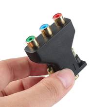 Adaptador vga para 3 rca, estilo vídeo rgb, conversor de conector, componente macho, plug adaptador de entrada de vídeo 2024 - compre barato