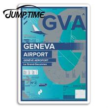 Jump time gva genebra aeroporto adesivos de vinil suíça adesivo de viagem à prova dwaterproof água decalque do carro janela pára-choques acessórios automóveis 2024 - compre barato