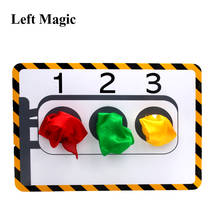 Stage Traffic Lights(With 3 Pcs Silk ) Magic Tricks Hole Silk Color Change Board Magic Props Gimmick Illusion Magician 2024 - buy cheap