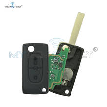 CE0536 Flip remote car key 2 or 3 button 433 mhz PCF7961 ASK HU83 or VA2 for Peugeot for Citroen remtekey 2024 - buy cheap