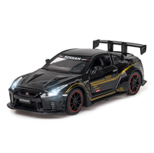 Modelo de coche de juguete de aleación GTR R35, simulación 1:32, decoración, regalo de cumpleaños para niños, regalo de Navidad y Año Nuevo Negro 2024 - compra barato