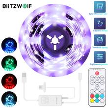 BlitzWolf 2M USB RGB TV Strip Light Kit Sync with TV Screen Color for TV Vivid RGB Color Lighting Effect and Dual Simple Control 2024 - buy cheap