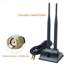 RP-SMA de antena WiFi, conector macho de 2,4 GHz, 5,0 GHz, 5,8 GHz, antena de doble banda con Cable de extensión de 1m para punto de acceso inalámbrico a enrutador 2024 - compra barato