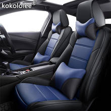 Kokololee capa de assento de carro de couro personalizada para volkswagen, passat, beetle, tuareg, tiguan, phaeton, vw r36, eos, magotan, scirocco 2024 - compre barato