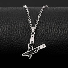 Punk Scissors Overlap Face Enamel Metal Pendant Necklace Cool Gothic Knife Necklace Unisex Jewelry Cocktail Party Accessories 2024 - buy cheap