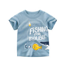 Children T-Shirts Clothing Boys Girls Toddler Tops Short-Sleeve Rockets Space Print Baby Kids Summer Tee Cartoon Print 2-8 Years 2024 - buy cheap