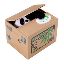 Кошка, панда, автоматическая копилка для монет, коробка для хранения монет, детские подарки на день рождения 2024 - купить недорого