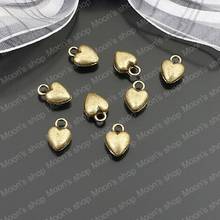Venta al por mayor de 7mm de bronce antiguo 3D Corazón de aleación encantos colgantes Diy joyería Accesorios 50 piezas (JM352) 2023 - compra barato