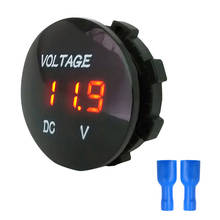 5colors beler Voltmeter Meter Mini DC 12V-24V Waterproof Round Panel LED Digital Display Motorbike Car ATV  voltmeter meter 2024 - buy cheap