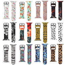 Leopard Zebra Printed Silicone Strap for Apple Watch Band 44mm 40mm 38 42mm Spots Flower Band for Iwatch 2 3 4 5 6 Bracelet Belt 2024 - buy cheap