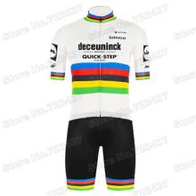 2021 Quick Step Cycling Skinsuit World Champion Race Bodysuit Men Road Bike Jersey Set Cycling Clothing Rompers Jumpsuit Maillot 2024 - buy cheap