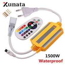 Control remoto IR impermeable, 220V, 24 teclas, 1500W, 2500W, para tira de luces LED RGB de neón, 5050, 2835 2024 - compra barato