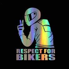 Creative Respect for Bikers Funny Car Stickers Vinyl Carbon Fiber 3D JDM Stickers on Auto Decals Motorcycle Car Stylingkk19*14cm 2024 - buy cheap