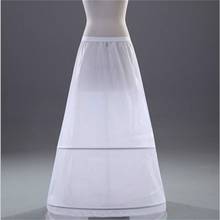 Brand New A-line Petticoats White 2-Hoops Underskirt Crinoline for Wedding Dress Bride Gown In Stock Wedding Accessories 2024 - buy cheap