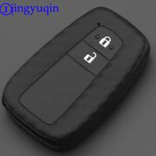 jingyuqin Hot Good Quality 2 Buttons Remote Carbon Silicone Soft Car Key Case Cover  For Toyota CHR C-HR 2017 Prius Smart Key 2024 - buy cheap