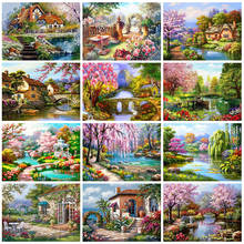 Diamond Painting 5D Landscape Full Square Diamond Embroidery Creek Pictures Mosaic Rhinestone Cross Stitch Kits Home Decor Gift 2024 - buy cheap