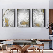Домашний Декор золото абстрактные Роскошный декор холст Картина Wall Art Мрамор художественные плакаты и принты для общежития яркий дизайн 2024 - купить недорого