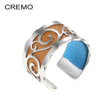 Cremo DIY Регулируемые кольца для женщин Bijoux achier Inoxydable Femme обручальные Сменные кожаные кольца 2024 - купить недорого