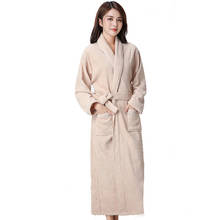 100% Cotton khaki Toweling Terry Extra long Robe bride Soft Bath Robe Women Nightrobe Sleepwear Casual Home Bathrobe халатик 2024 - buy cheap