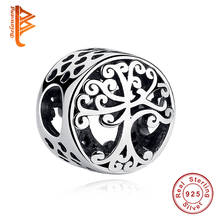 BELAWANG 925 Sterling Silver Hollow Round Beads fit Original Bracelet Women Family Tree Charms Wedding Jewelry Gift 2024 - buy cheap