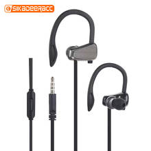 Fashion Wired Earphone Ear Hook Metal Music 3.5 Headset Heavy Bass Stereo Sound Microphone Smart Phone Accessories For PC iPhone 2024 - buy cheap